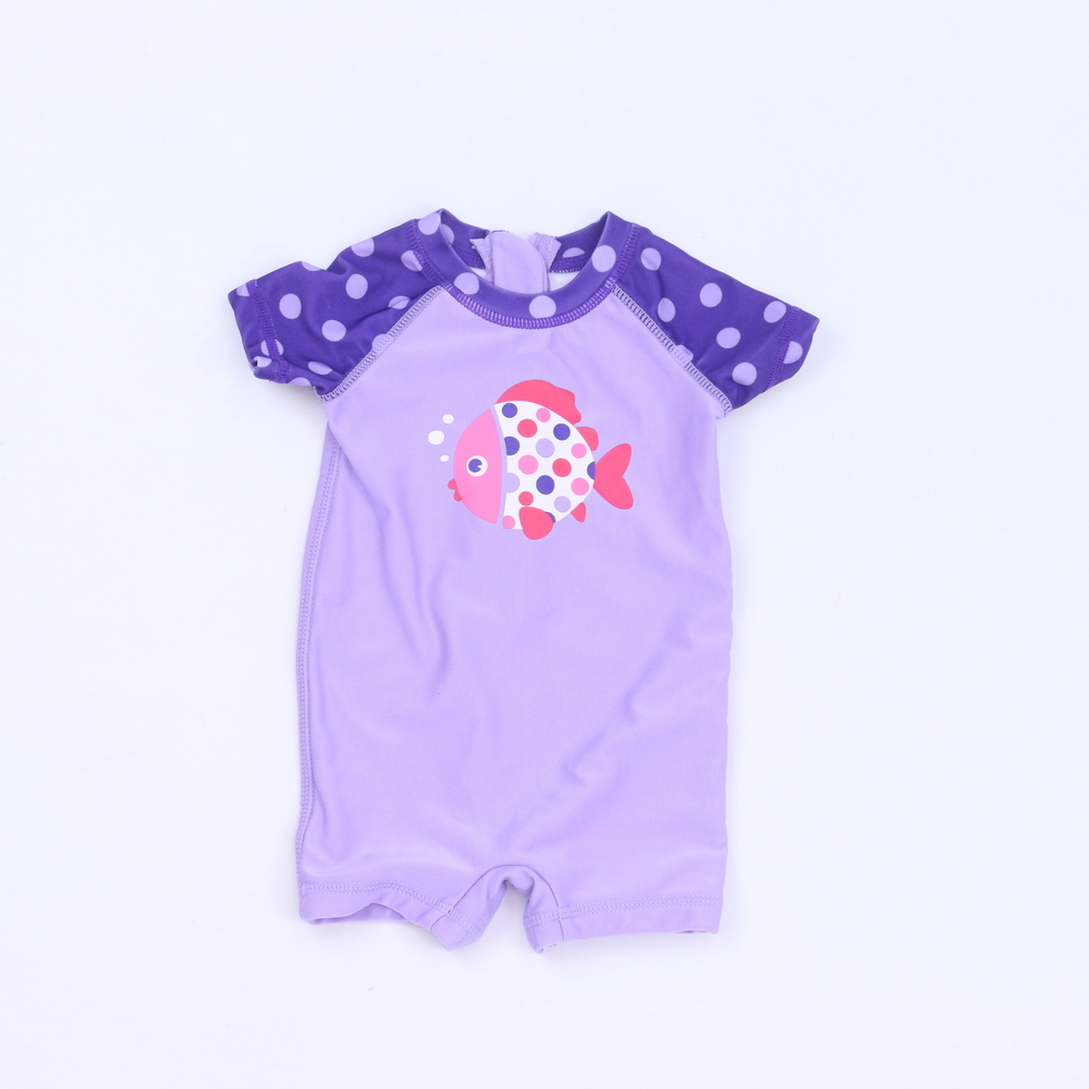 Wave Zone Girls Purple 1-piece Swimsuit size: 3-6 Months